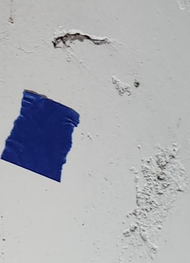 Acabado deficiente en el muro